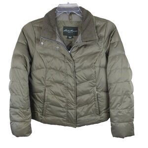 Eddie Bauer EB550 Full Zip Premium Goose Down Puffer Jacket Women's Petite Small